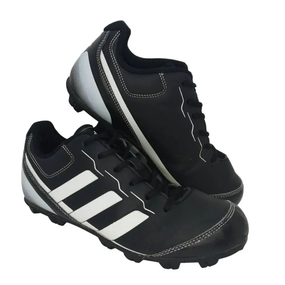 Adidas Rundown Boys Black/White Baseball Sneakers - Size: 4 1/2